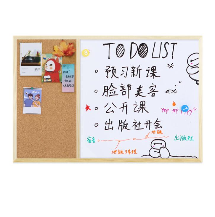 Thickened photo wall message board Bulletin board Noteboard hanging magnetic white board blackboard cork board