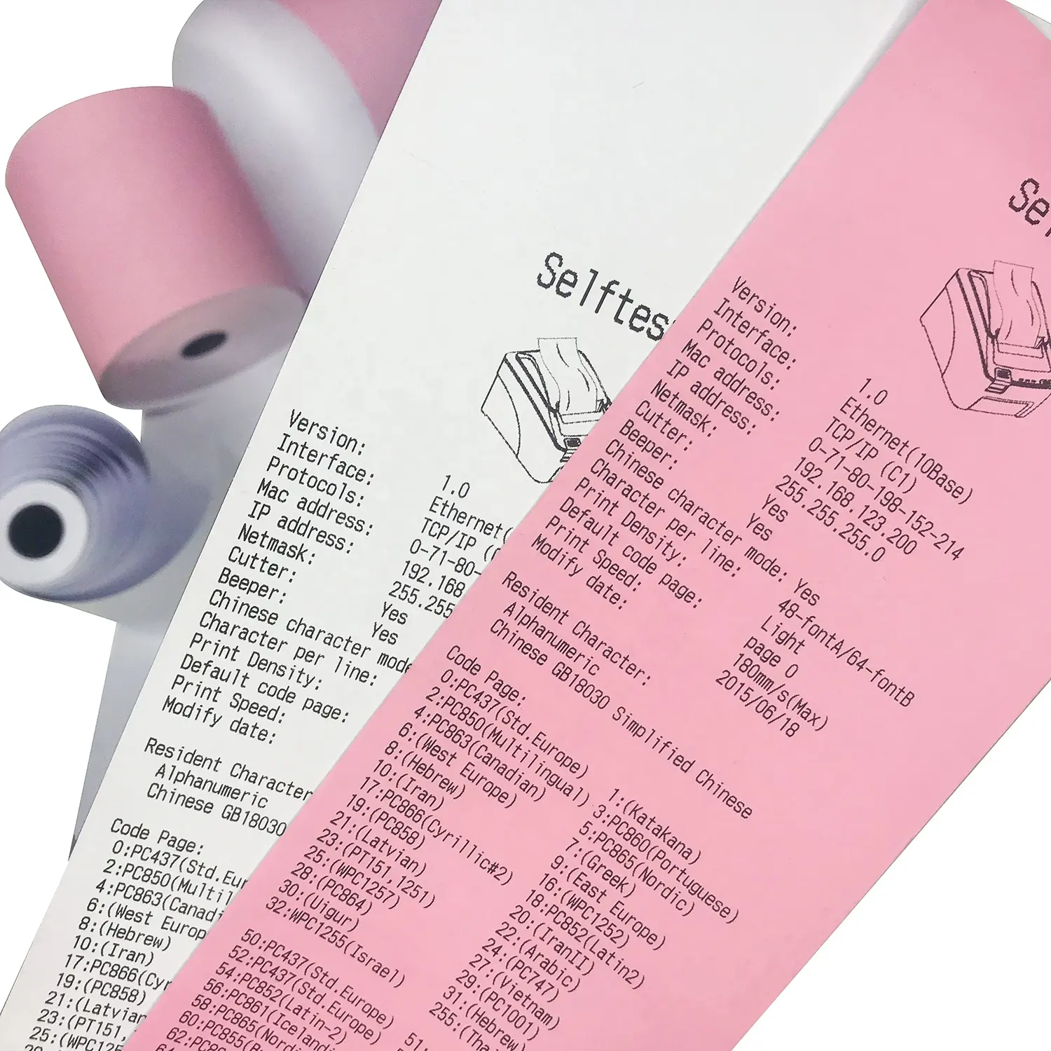 Pink Color Thermal POS Paper roll 57mm 80mm Cashier Register paper