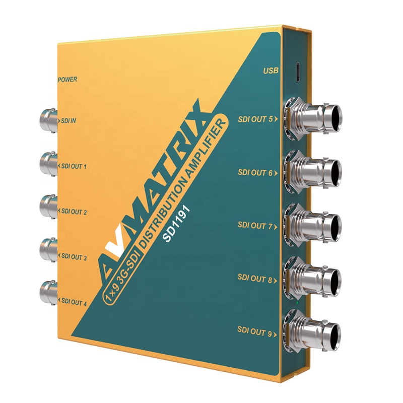 Avmatrix SD1191 HD 3G SDI 1x9 Порт распределительный усилитель CCTV видео сплиттер