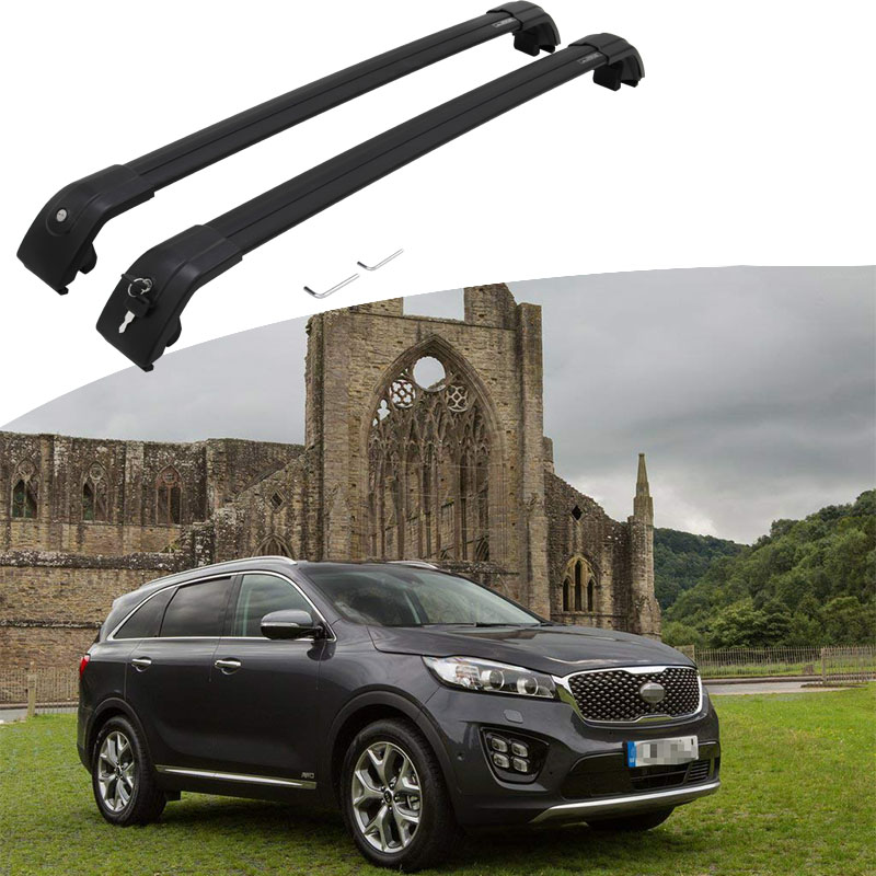 Aluminum Alloy Cargo Carrier Adjustable Cross Bar Roof Rack For Kia Sorento 2015+