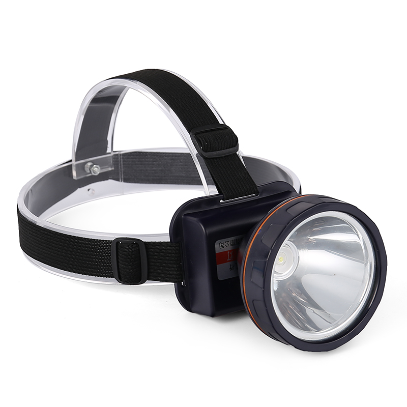 Lithium battery rechargeable flashlight high power large aperture fishing lamp white light mining headlamp