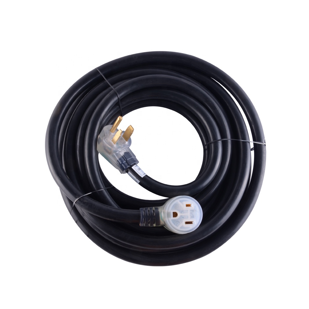 Кабель-удлинитель для сварщика, 25 футов, 8AWG, 3C, STW, со световым индикатором, от 6 до 50P до 6-50R, 250 В