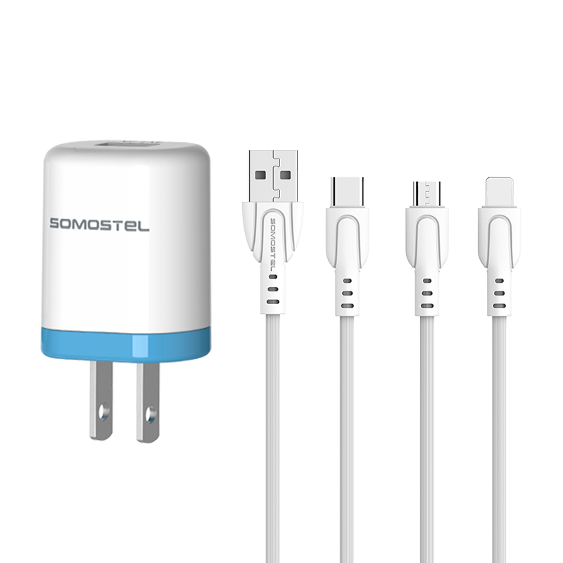 Somotel A56 USB зарядное устройство USB-кабель для быстрой зарядки мобильного телефона быстрое зарядное устройство для телефона с кабелем cargador usb