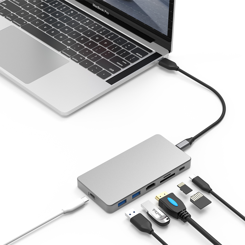 Usb-концентратор 7 в 1, хаб Thunderbolt Для HDTV, 4K, PD, USB C, 7 в 1, хаб для Macbook Pro