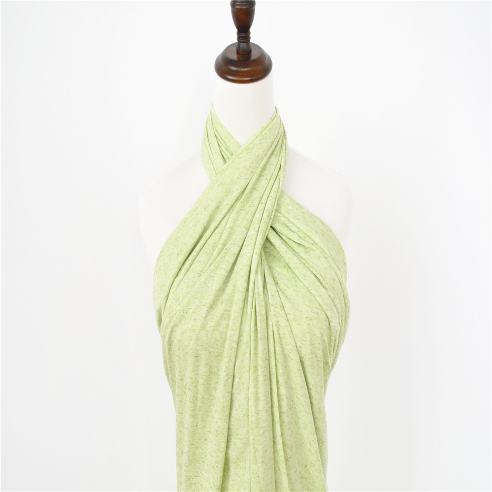 85%polyester 15%linen single jersey sheer fabric for spring/summer season