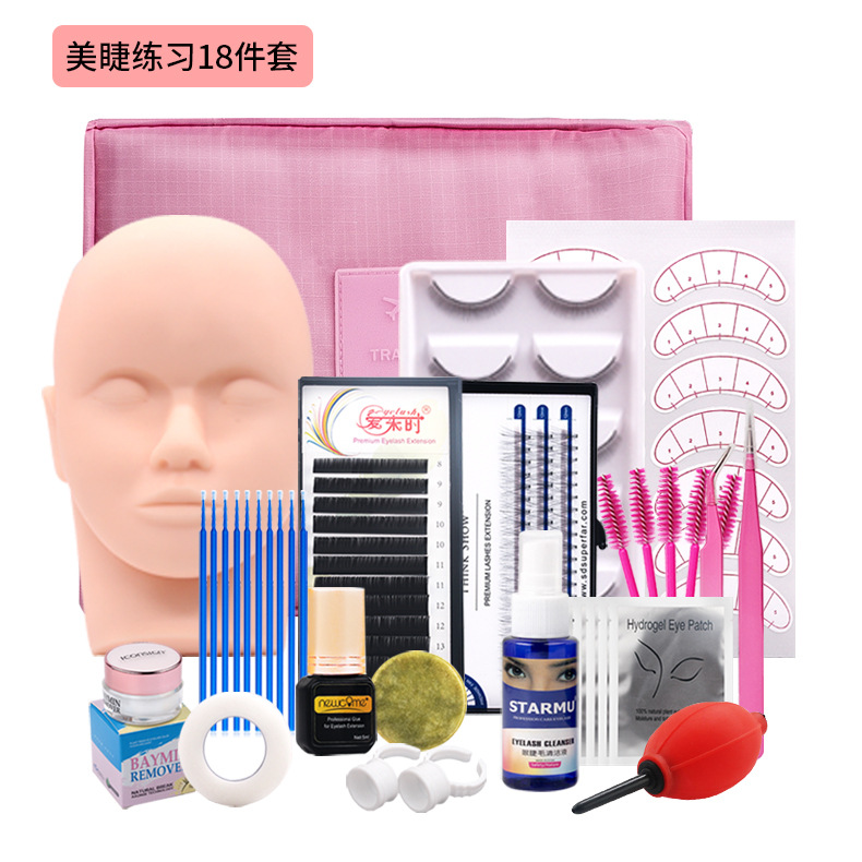 Professional Whole Set False Eyelash Extension Tools Set Makeup Tools Kits Starter Practice Individual Eye Lashes Grafting Kit