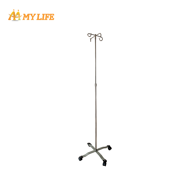 High Quality Stainless Steel IV Drip Stand Hospital Movable Transfusion Pole