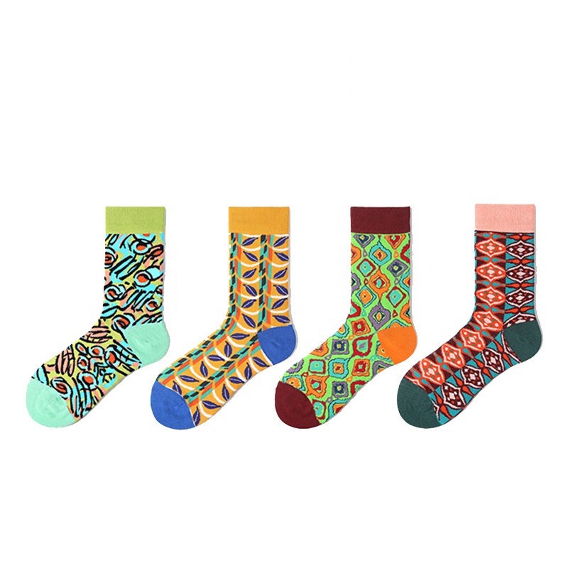 New Trend Unisex Dress Colorful Novelty Casual Cotton Crew Special Art Patterned Socks