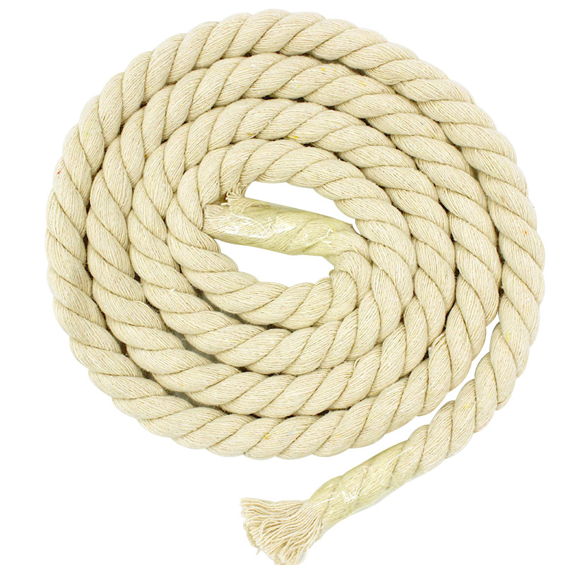 Three Strands Twisted Cotton Rope Macrame Cord 10mm 12mm 20mm Coloring Products Wholesale Custom Weave Polyester Cotton Rope