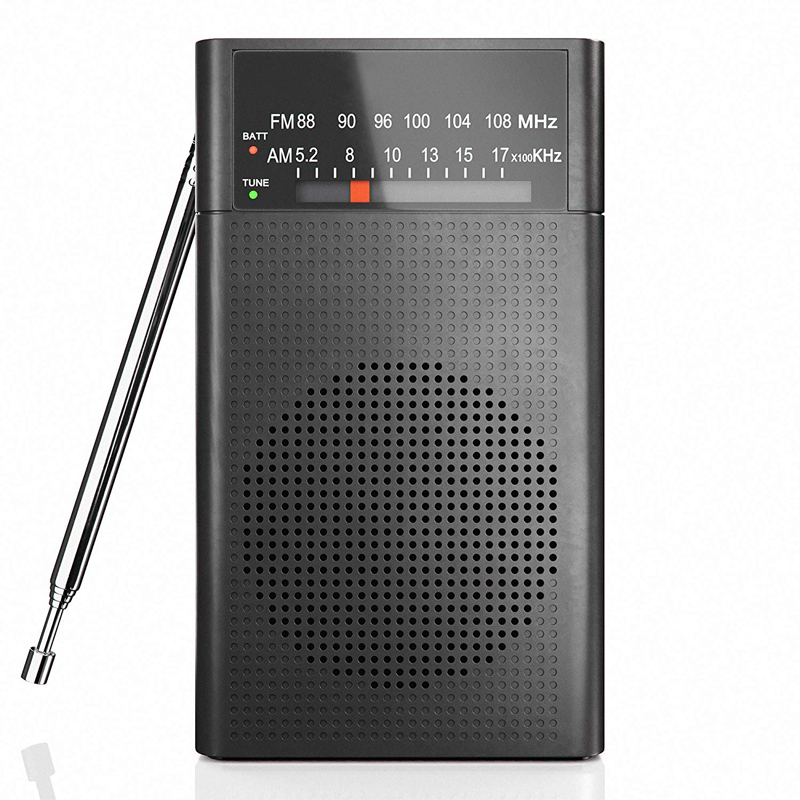 Классическое карманное мини-радио 2020, черное AM FM-радио