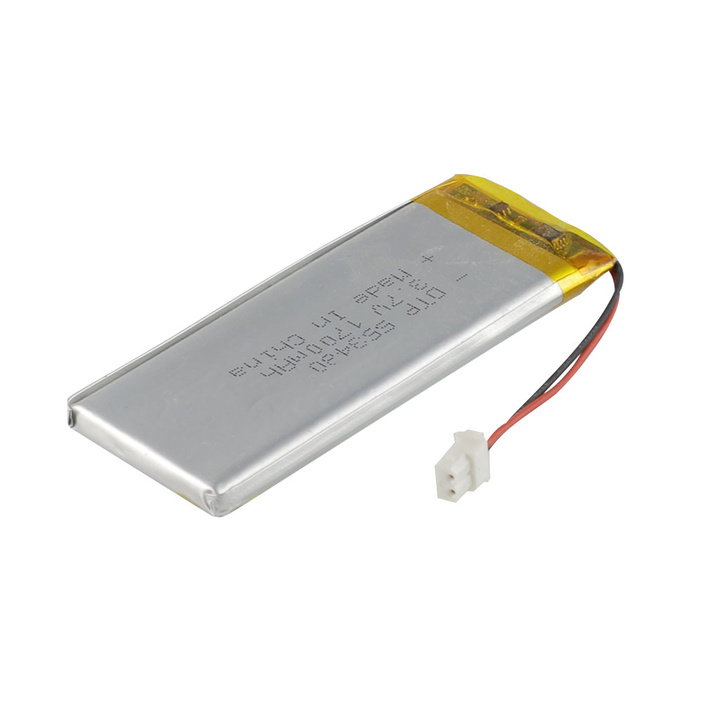 lithium polymer rechargeable battery DTP553480 3.7v 1700mah 6.29wh