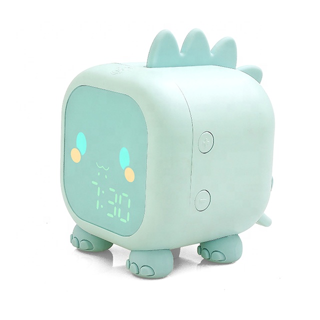 Kids Alarm Clock Cute Dinosaur Digital Alarm Clock For Kids Bedside Clock Children'S Sleep Trainier Wake Up Night Light Relojes