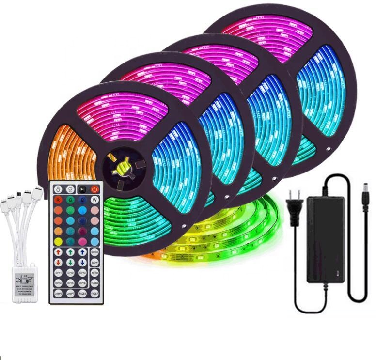 Светодиодная лента RGB 5050 SMD 2835 гибкая лента Светодиодная лента адаптер дистанционного управления RGB