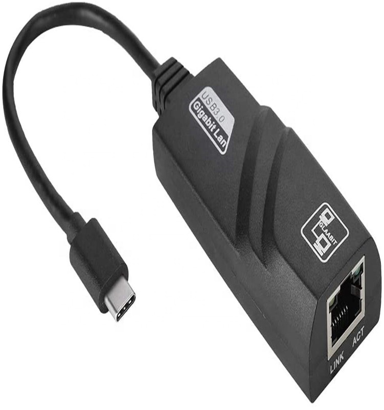 Сетевой адаптер USB, Суперскоростной гигабитный сетевой преобразователь Type-c в гигабитный сетевой адаптер Ethernet