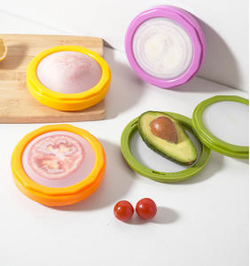 Silicone Reusable Storage Containers Set for Fridge Fresh-Keeping Food Saver for Fruit and Vegetables