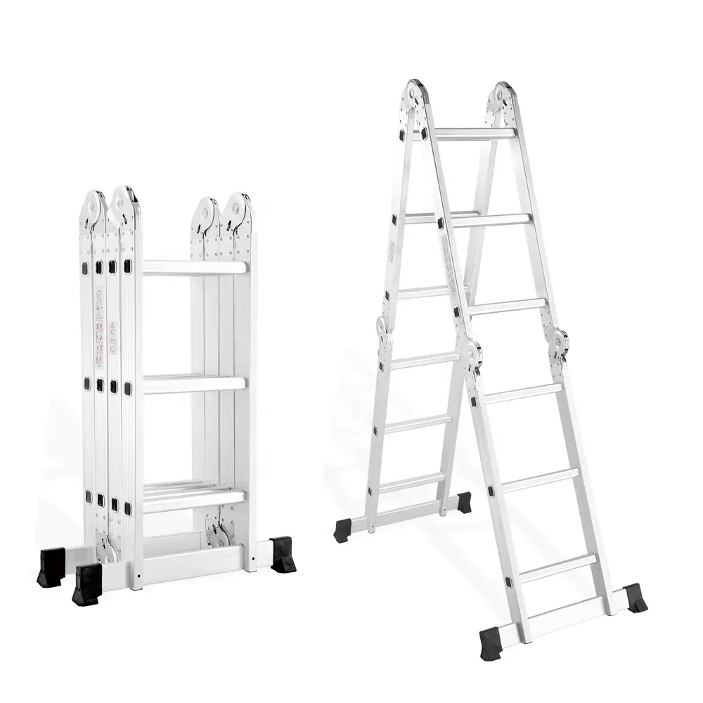 4x3 multipurpose aluminium step folding portable ladder max load 150kgs