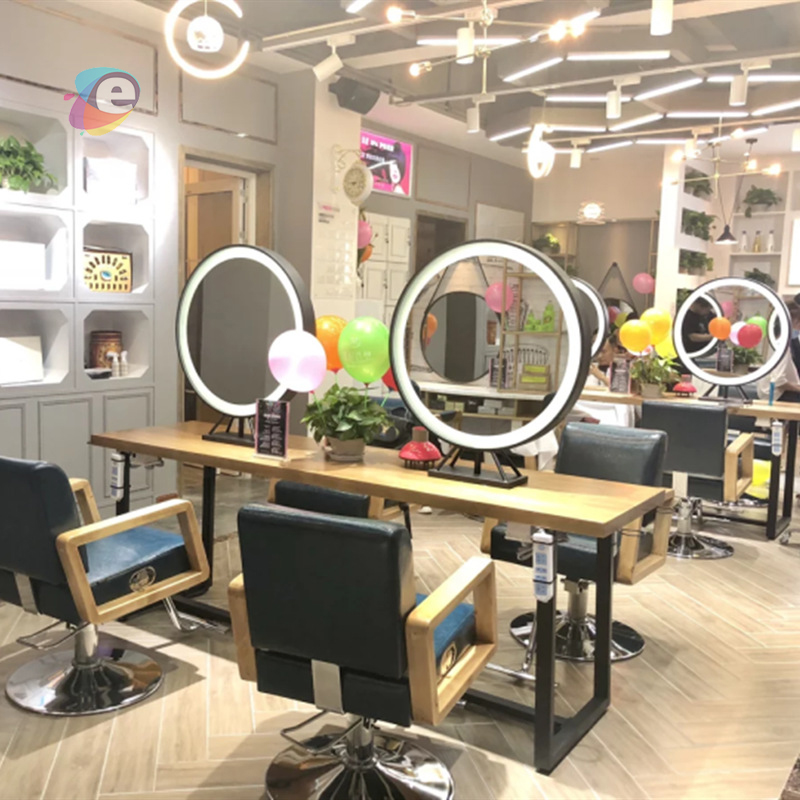 Direct Factory Tailor Made Slr wig hair salon shop mirror Design High End wig Store Furniture Custom mirror Showcase