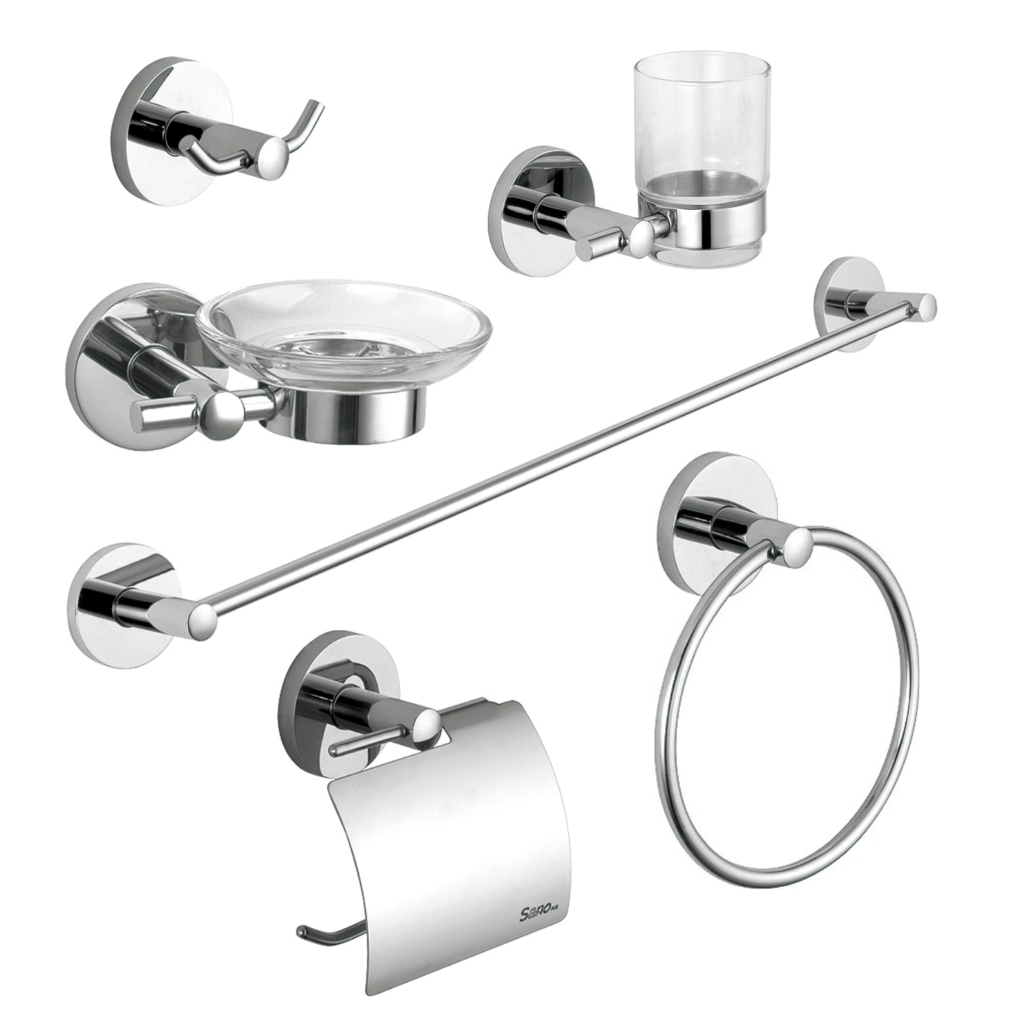 Good Quality Bathroom Accessories Set Stainless steel 304 Hotel Luxury Bathroom Accessories Bathroom Set Single Towel Bar