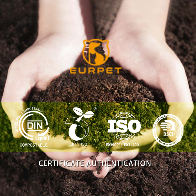 Евро ПЭТ компост 100% кукурузный крахмал биоразлагаемый пластиковый мешок для собак мешок для мусора био пластиковый мешок для отходов