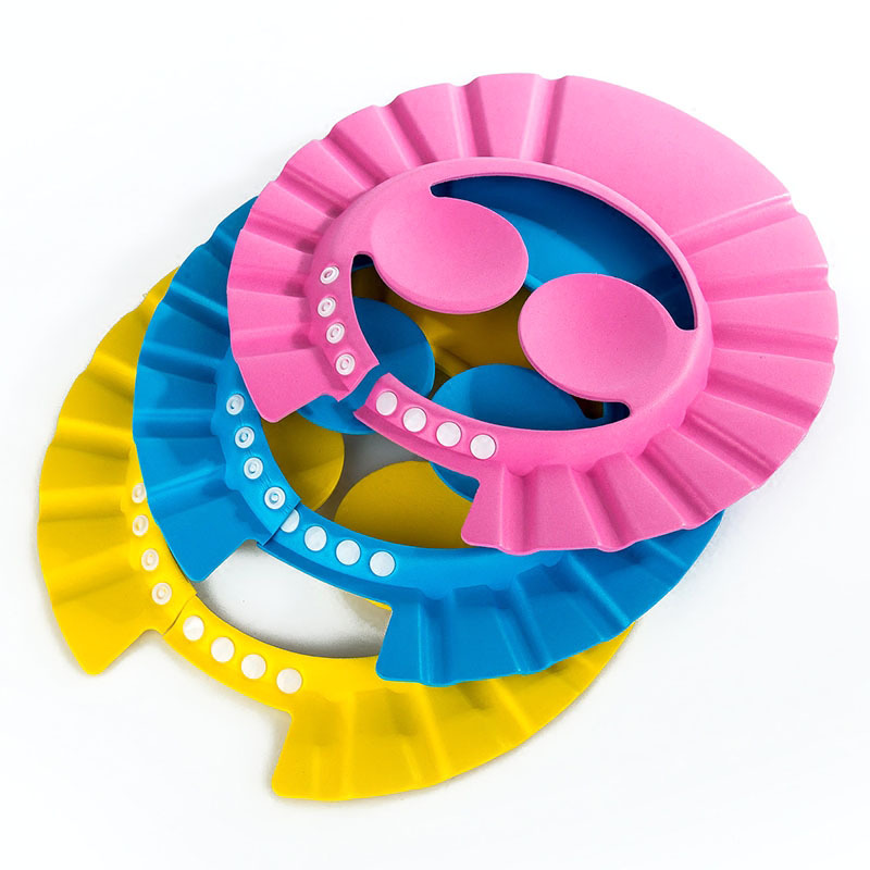Wholesale Adjustable Shampoo Bathing Wash Hair Baby Kids Children Bath Shower Hat Cap with Ear