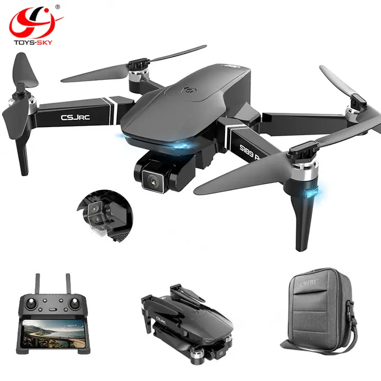 Toysky Buy online S189 Pro 5G WIFI FPV 1KM Brushless RC Drones with hd camera and gps 4K ESC Camera at low prices