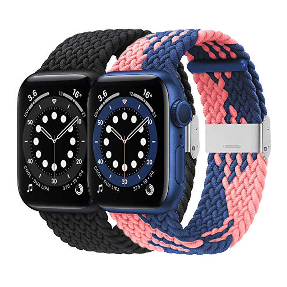 Эластичный Плетеный нейлоновый ремешок для соло Iwatch 6 5 4 SE, эластичный спортивный ремешок для часов Apple 40 мм 44 мм