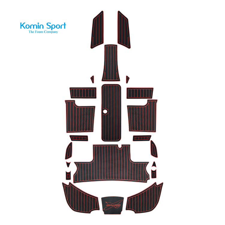 Самоклеящиеся настилы для лодок из ЭВА, черный и красный цвета для Seadoo Speedster 200