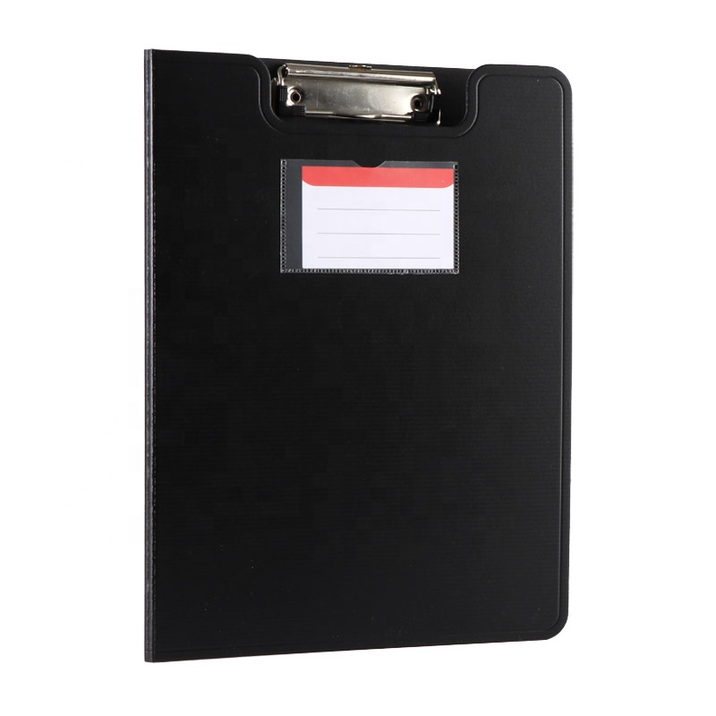 Wholesale Nursing Foldable Clipboard Personalized Plastic A4 Size Storage Black Sublimation Clipboard