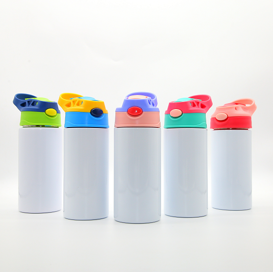 Оптовая продажа, США, бесплатная доставка, 12 унций, прямая кружка Sippy, Детская кружка, сублимационные заготовки, 304 кружка для воды из нержавеющей стали