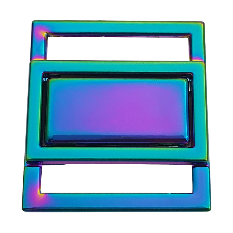 Customized metal slide click buckle matte gold adjustable belt buckle for woman clothes