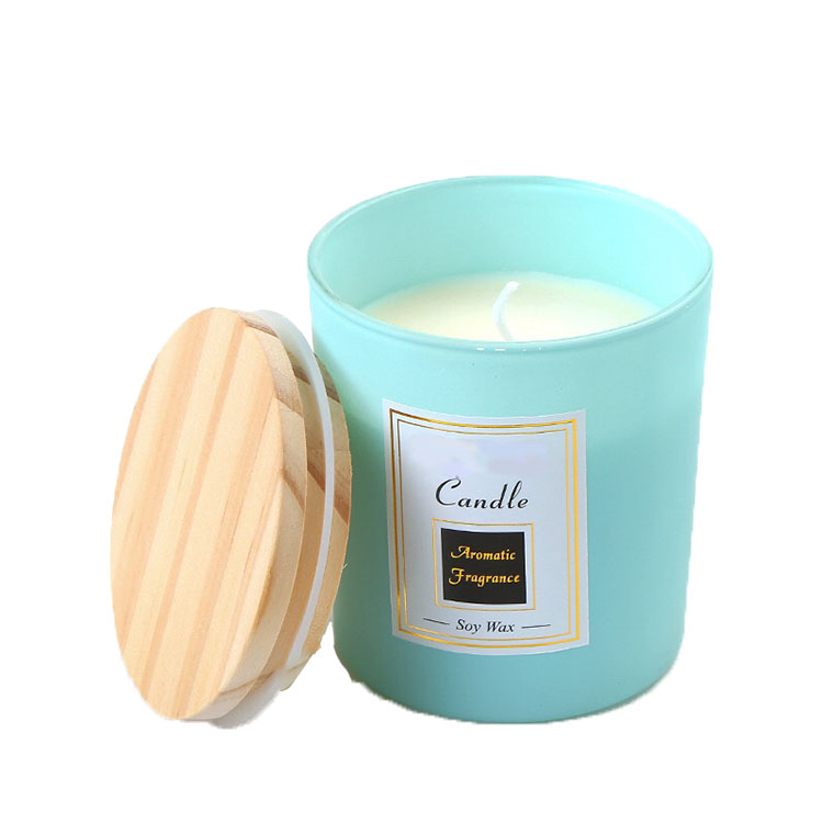 200ml 300ml Oem Logo Printing Frosted Candle Jar Glass