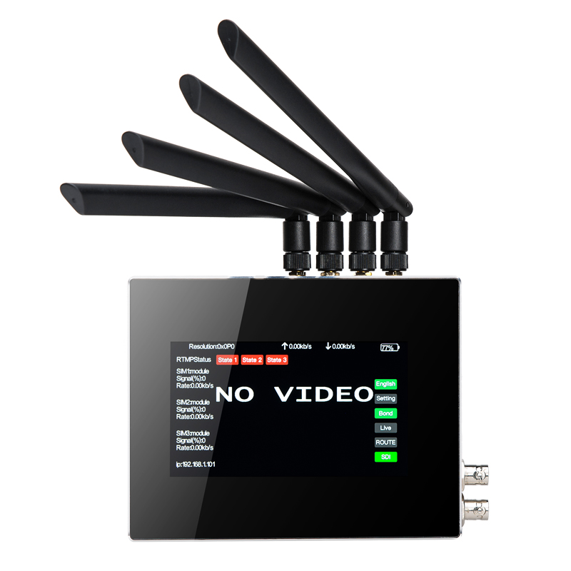 DMB-8900AN Plus H.264/H.265 SDI/HD MI to IP 4K 3 Sim-карты 4G Bond потоковый кодировщик с сенсорным ЖК-экраном