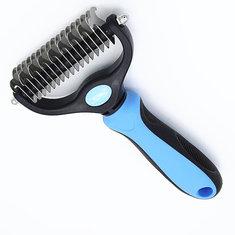Pet Hair Removal Comb Double Sided Blades Fur Dematting Trimmer Deshedding Brush Grooming Tool Hair Remover Dog Comb