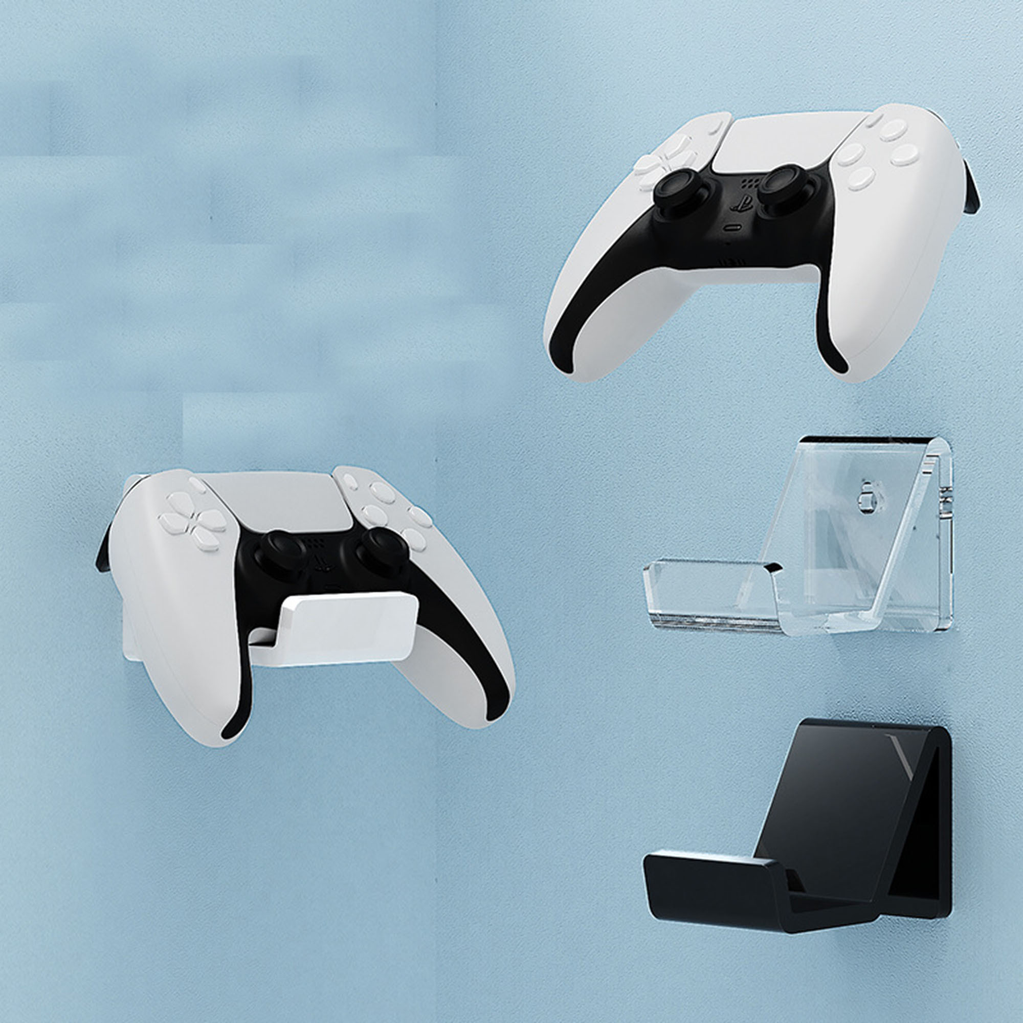 Universal Hanger Hook Accessories Acrylic Controller Holder Stand with Anti-Slip Pads Gamepad Controller Wall Mount