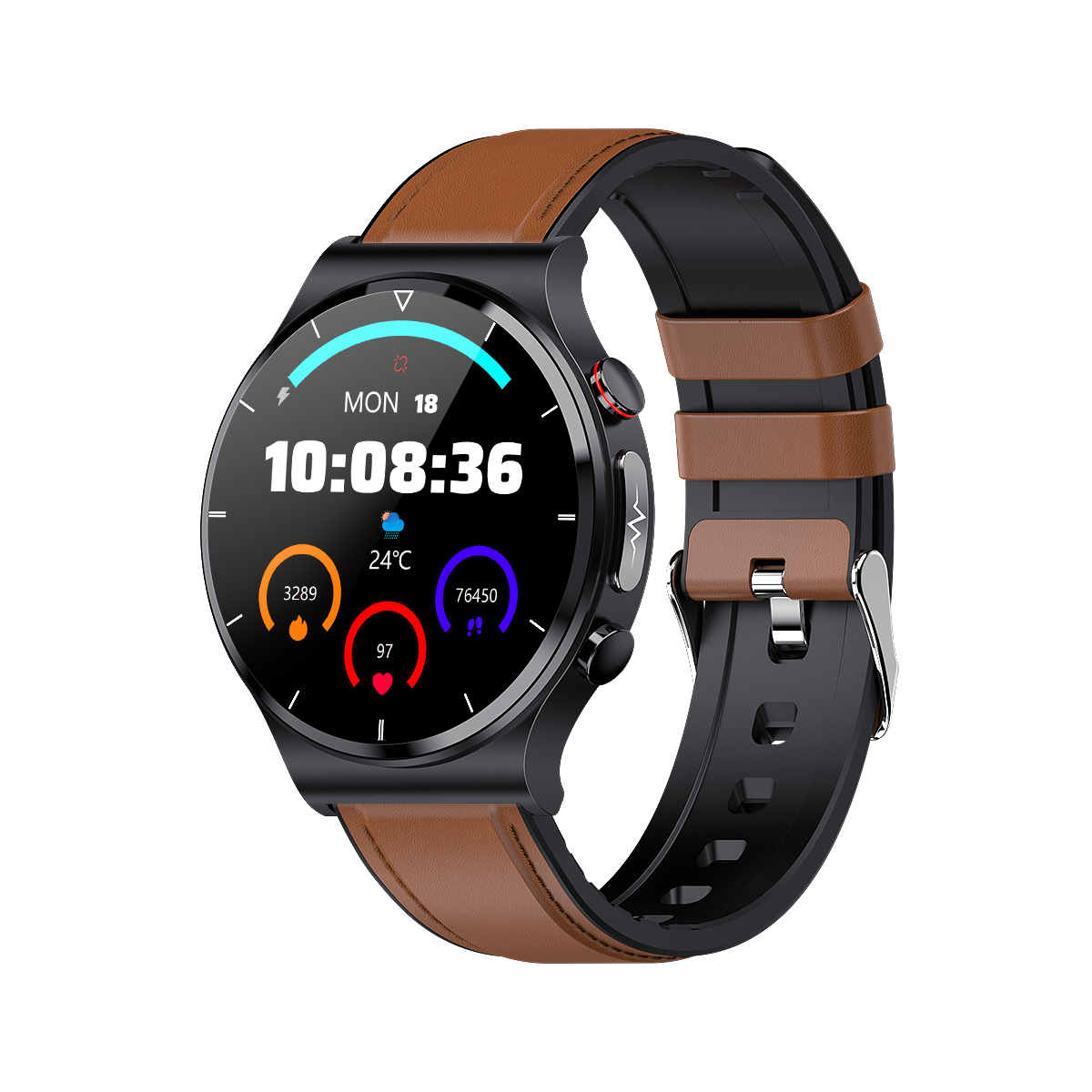 Smart Watch Body Temperature Measurement Sport watch Blood Oxygen Monitor IP68 Waterproof Wireless Charger Smartwatch E88