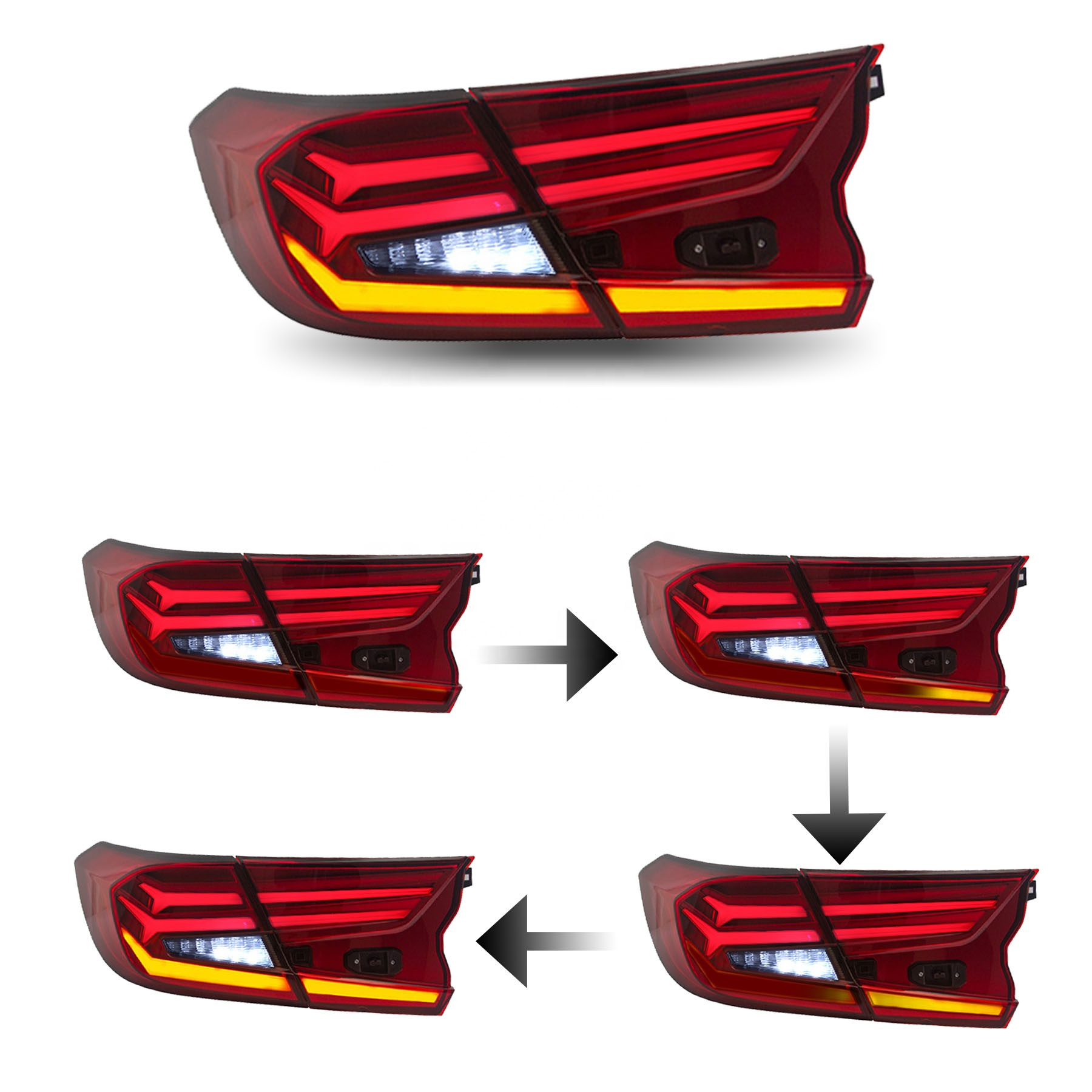 wholesales new design 2019 tail lamp full led tail light 2018 2019 For Honda Accord