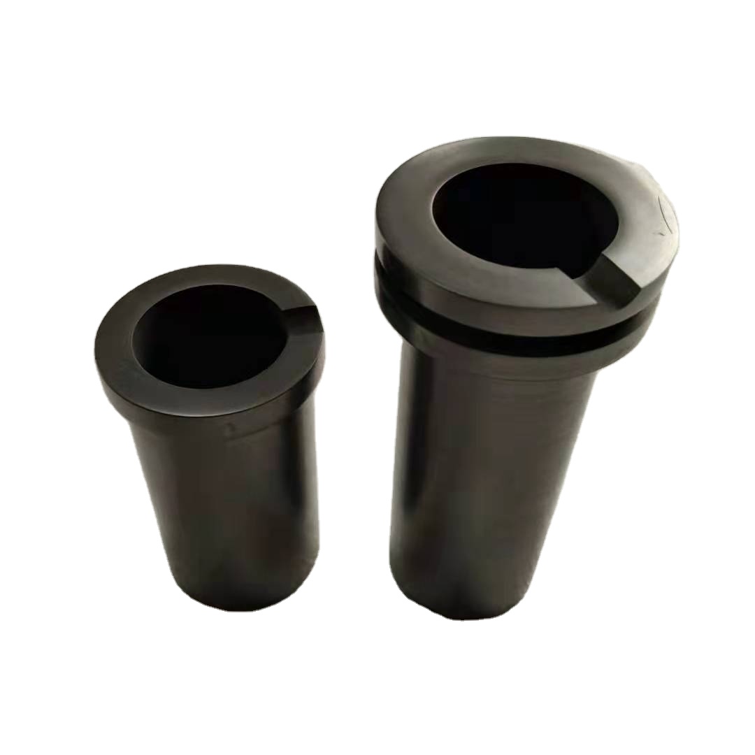 3kg High Purity High Temperature Resistance Gold Melting Polished Graphite Crucible With Neck