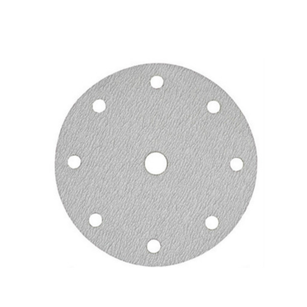 Free sample konaflex-platinum white sanding disc 6inch(150mm)with 8+1 dust holes hook&loop