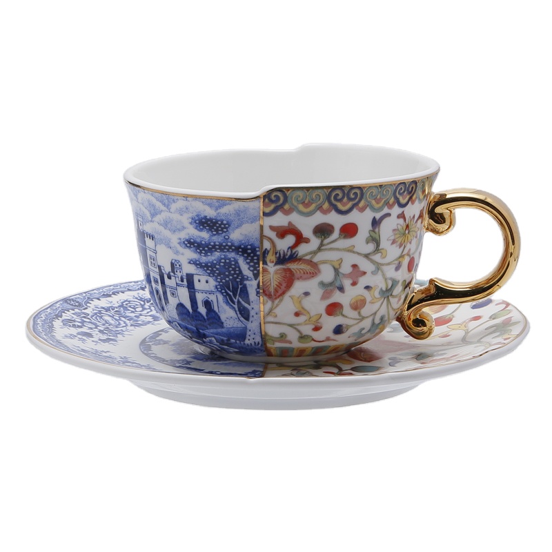 SU129 Ceramic Tea Cup Set Wholesale Porcelain Coffee and Tea Saucer Sets