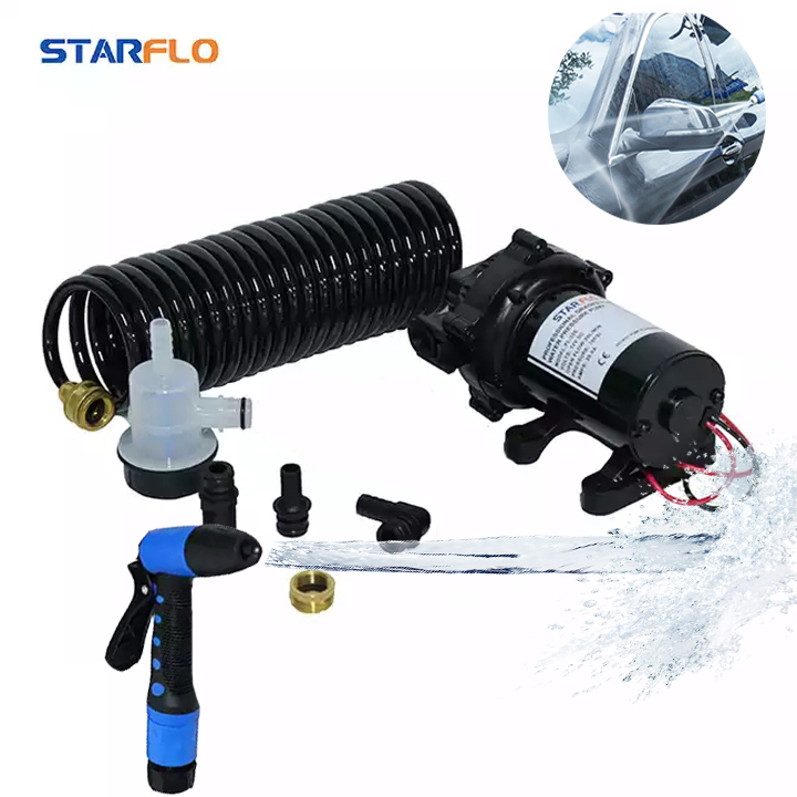 STARFLO 4,8 бар, 12 В, 24 В постоянного тока, электрический бытовой водяной насос высокого давления для мойки автомобилей