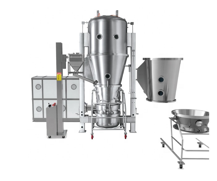 FG Series Complete In Specifications Vertical Fluid Bed Dryer With Hot Air Stove For Chemical Industry