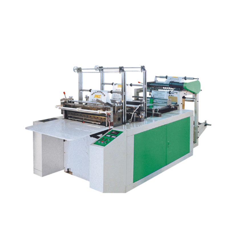 Cold cutting machine for making plastic biodegradable t-shirt shopping bag flat-open plastic bag making machine