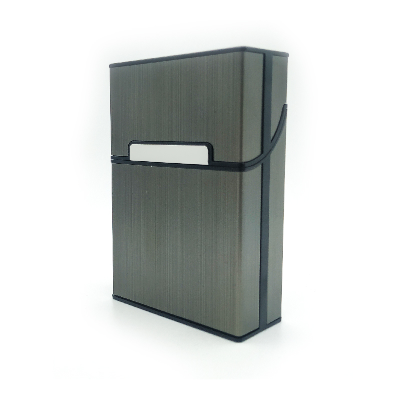 Customized magnetic cigarette box large capacity brushed metal cigarette case wholesale for cigarette