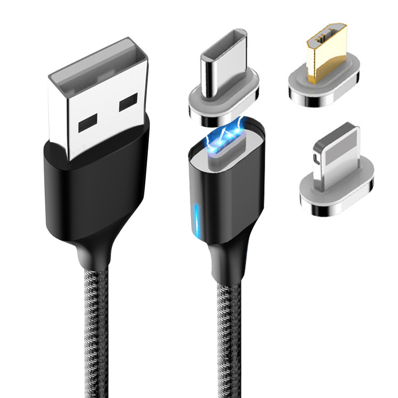 Магнитный зарядный USB-кабель 3A, магнитный кабель для быстрой зарядки и передачи данных, новинка 2020, трендовый продукт