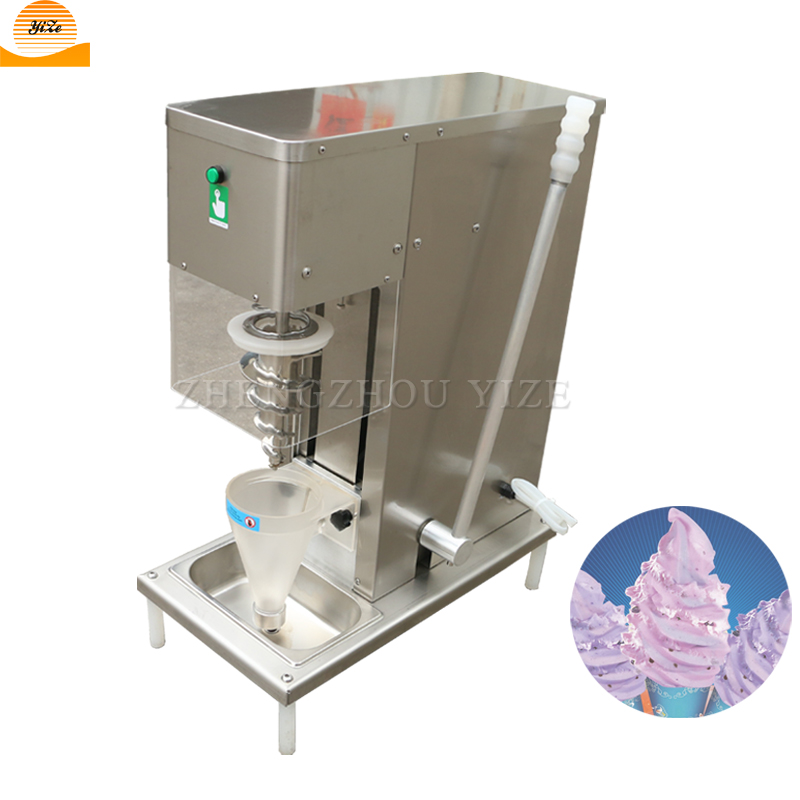 Mini yogurt milkshake real fresh fruit ice cream mixer mixing machine swirl drill flavorama soft ice cream blender