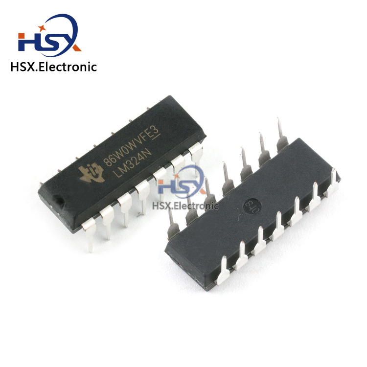 Новый оригинальный четырехсторонний операционный усилитель LM324N DIP-14