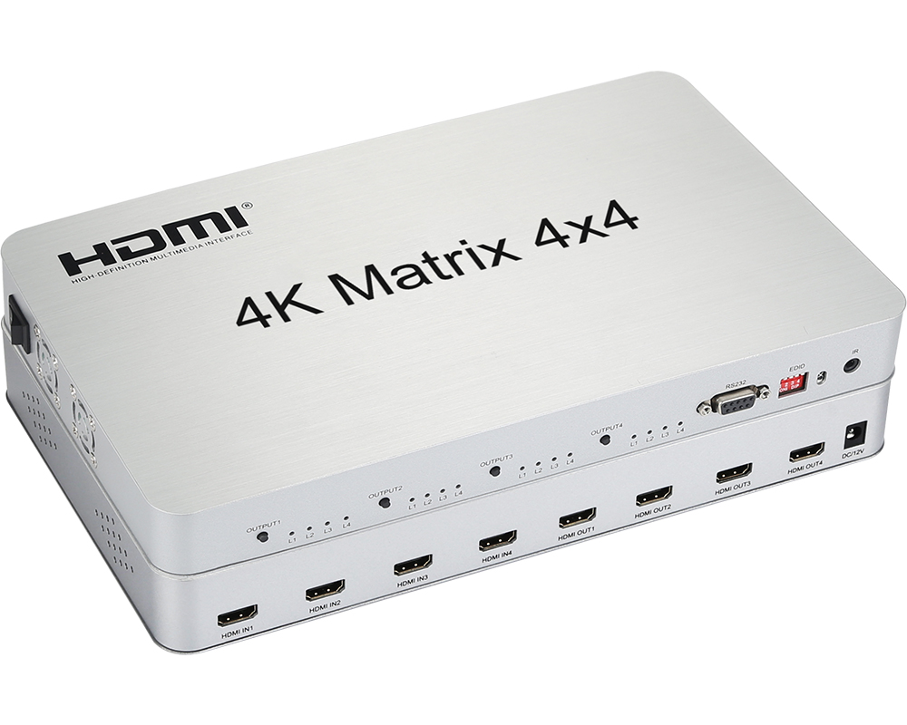 4K * 2K 1,4 V 4x4 HDMI матричная поддержка 4K, двунаправленное ИК-управление