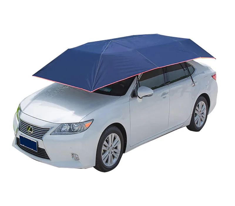 4.2m 4.6m car roof shade cover automatic car umbrellas with remote control Custom Print Car Tent Cover