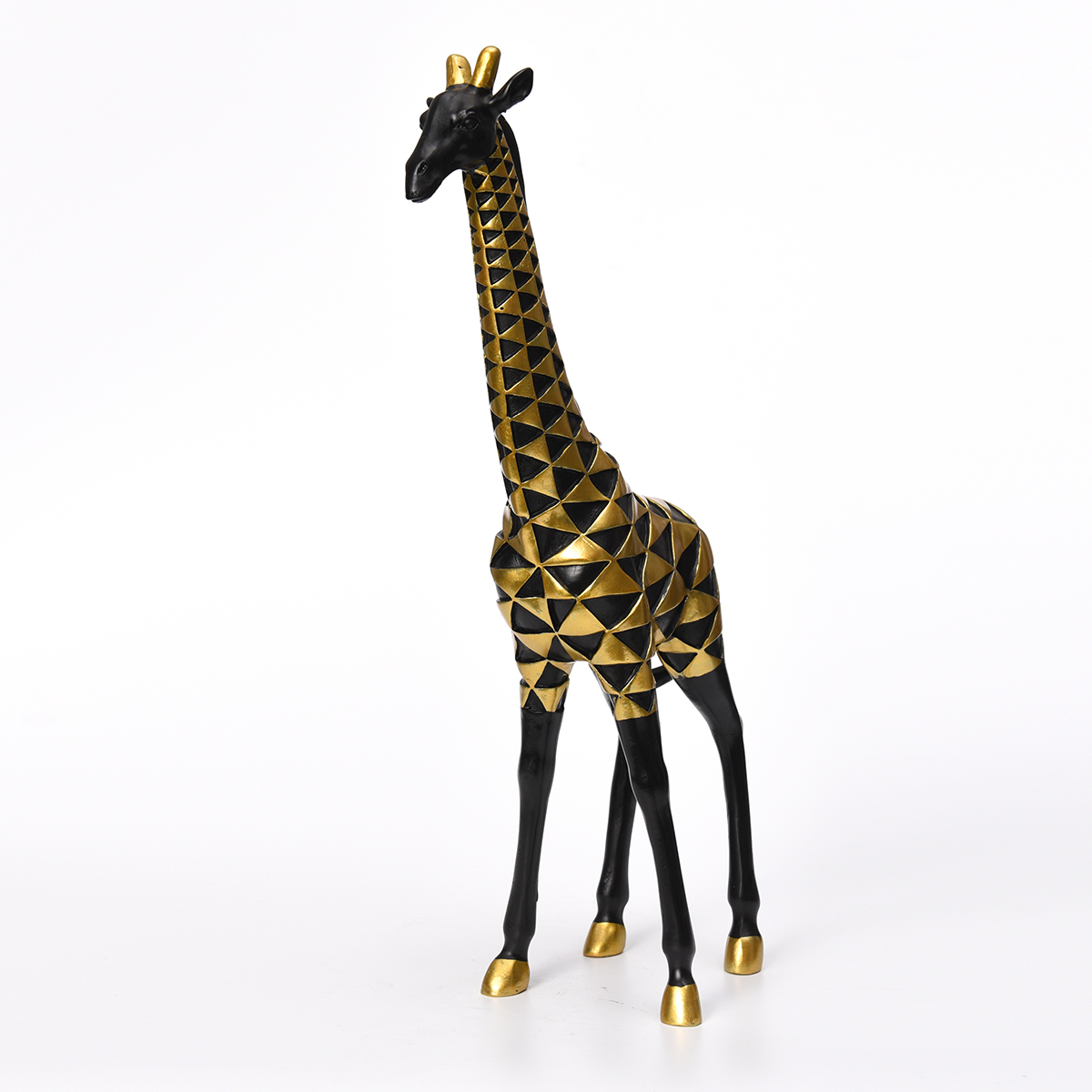 Zoo animal Home Luxury Resin Art Craft African Decoration Animal Gold Large Statue Giraffe Figurine
