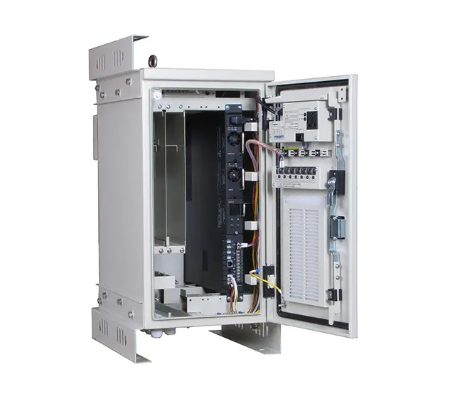 600cm 5G 19inch outdoor cabinet 4U with 48Vdc rectifier system and LiFePO4 battery.